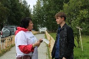 Участники акции задают вопросы респондентам Светлана Прилюбченко