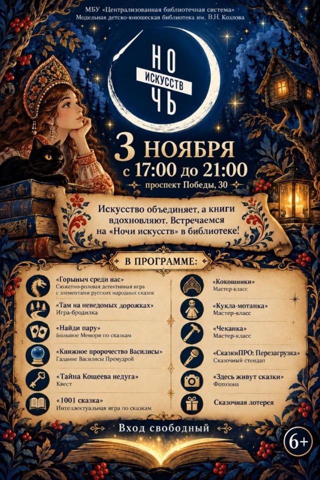 Афиша Ночь искусств - 2026 Афиша Ночь искусств - 2026